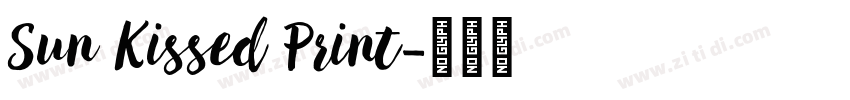 Sun Kissed Print字体转换